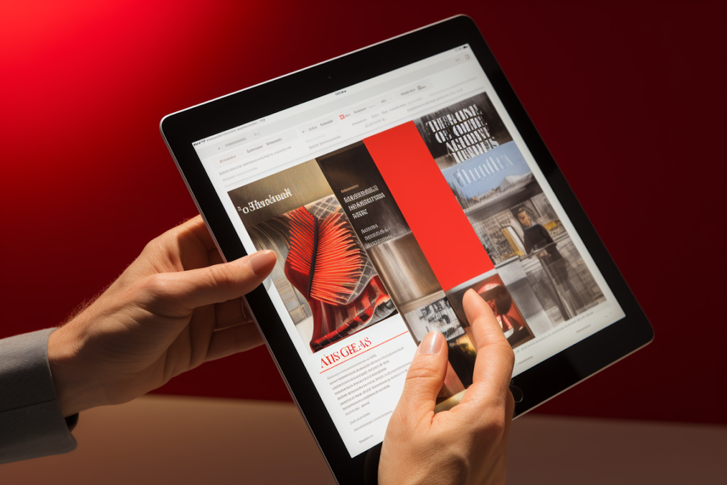 A person intently researching products on a tablet device, symbolizing the crucial step of identifying high-converting items for affiliate marketing.