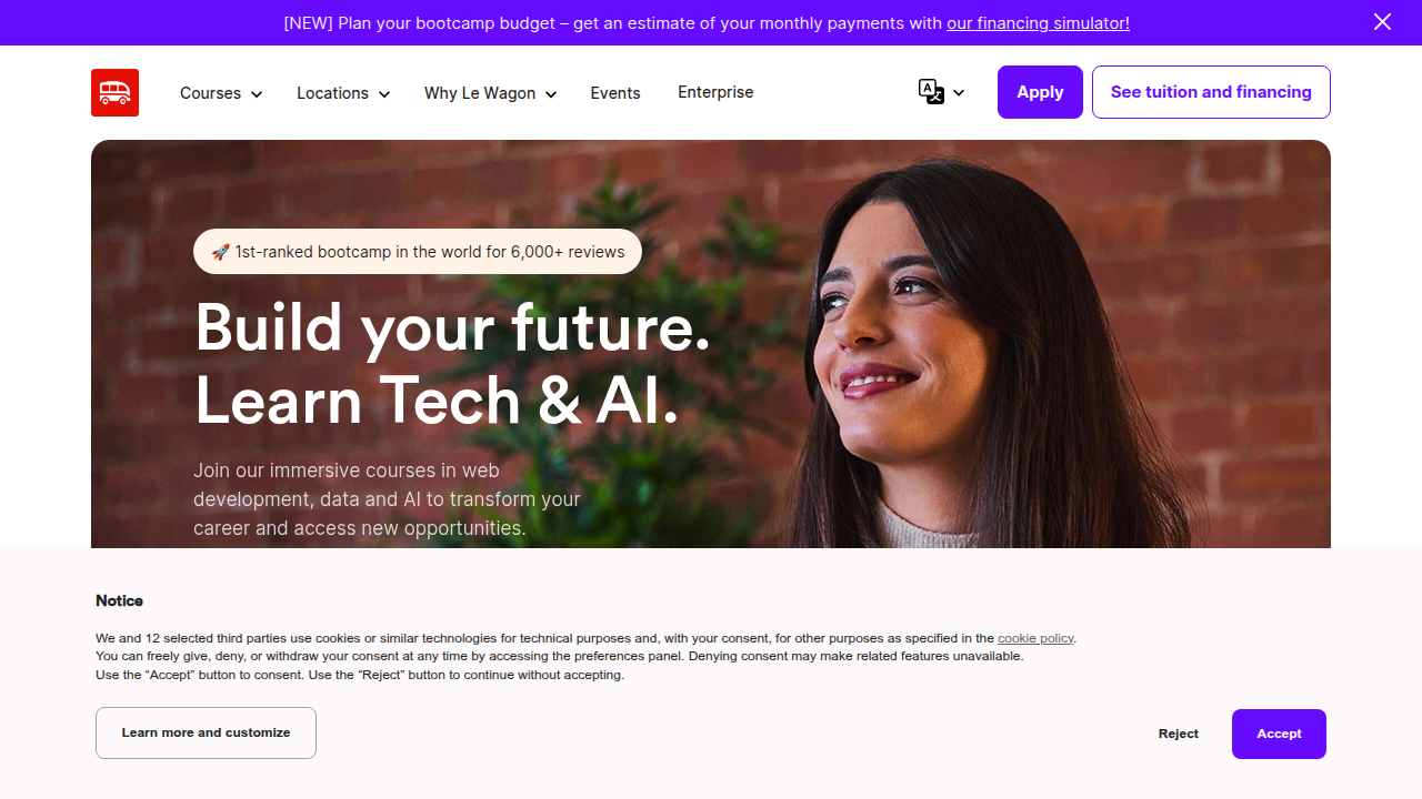 Le Wagon offers tech education programs, providing skills that can enhance content creation for affiliate marketers.