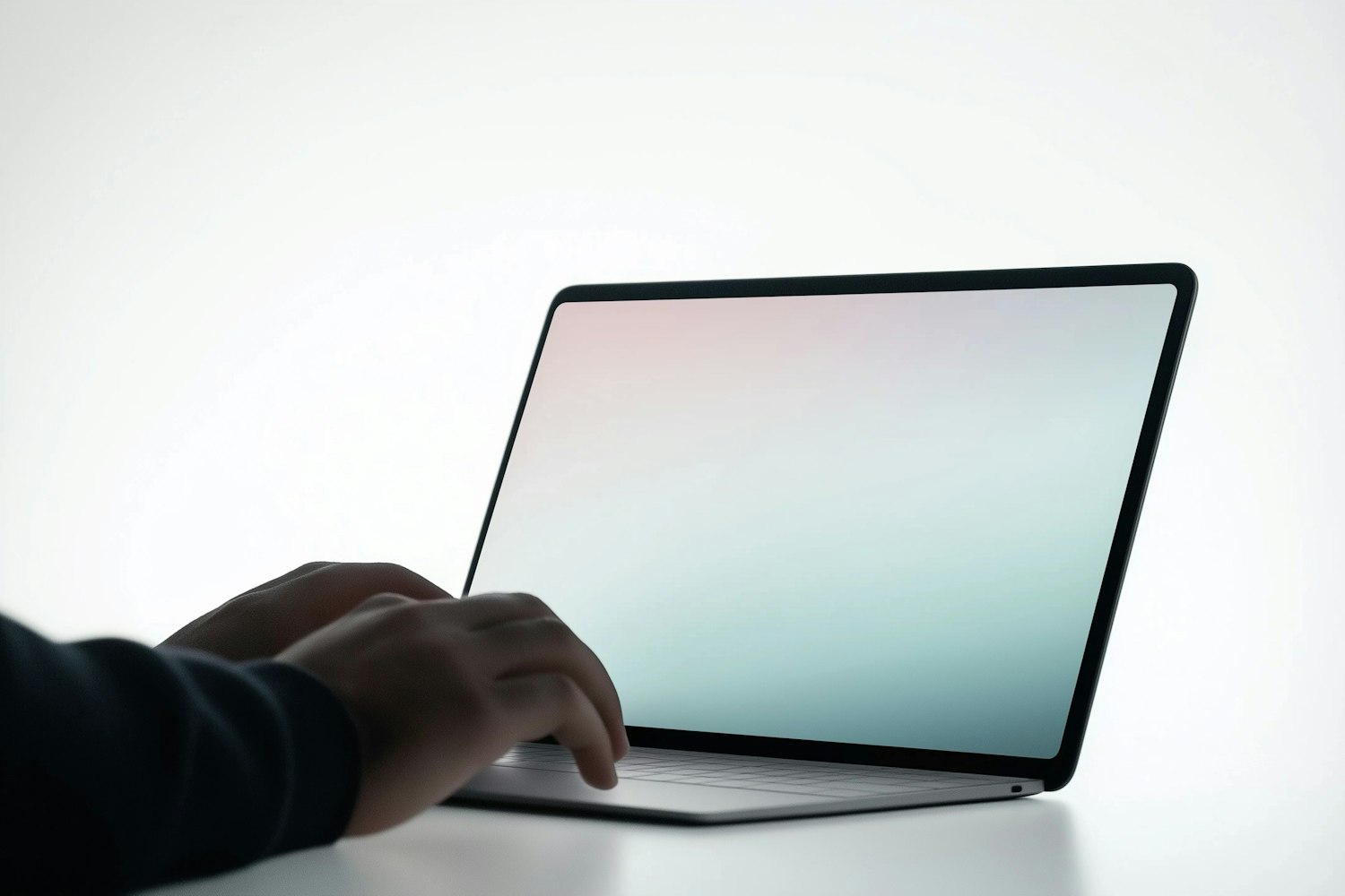 A content creator focuses on a laptop, conducting research to ensure product recommendations align with their audience's interests and needs.