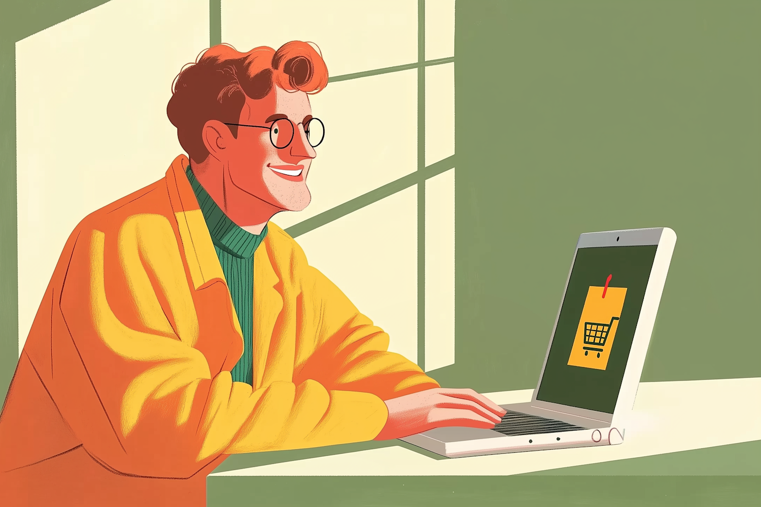 A person looking at a laptop with a successful expression, symbolizing the positive outcomes of effective affiliate marketing management and maximized earnings.