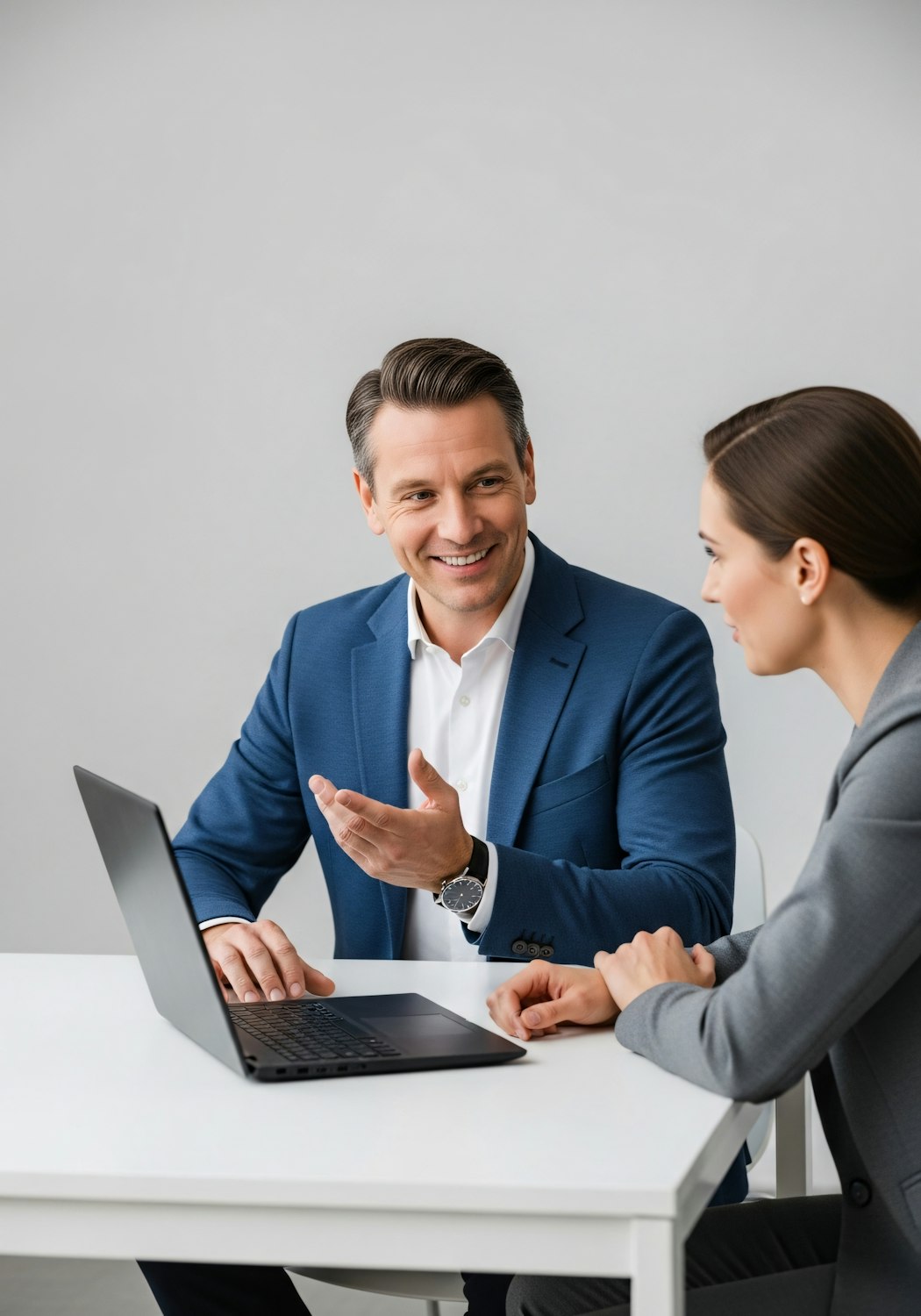 A scene depicting professionals engaging in online networking, suitable for promoting B2B and SaaS affiliate programs.