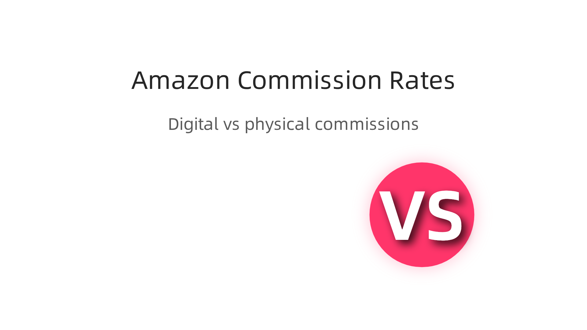 Infographic comparing Amazon Associates' commission rates, highlighting higher rates for digital products (e.g., 5.00%) versus lower rates for some physical goods (e.g., 1-4.5%).