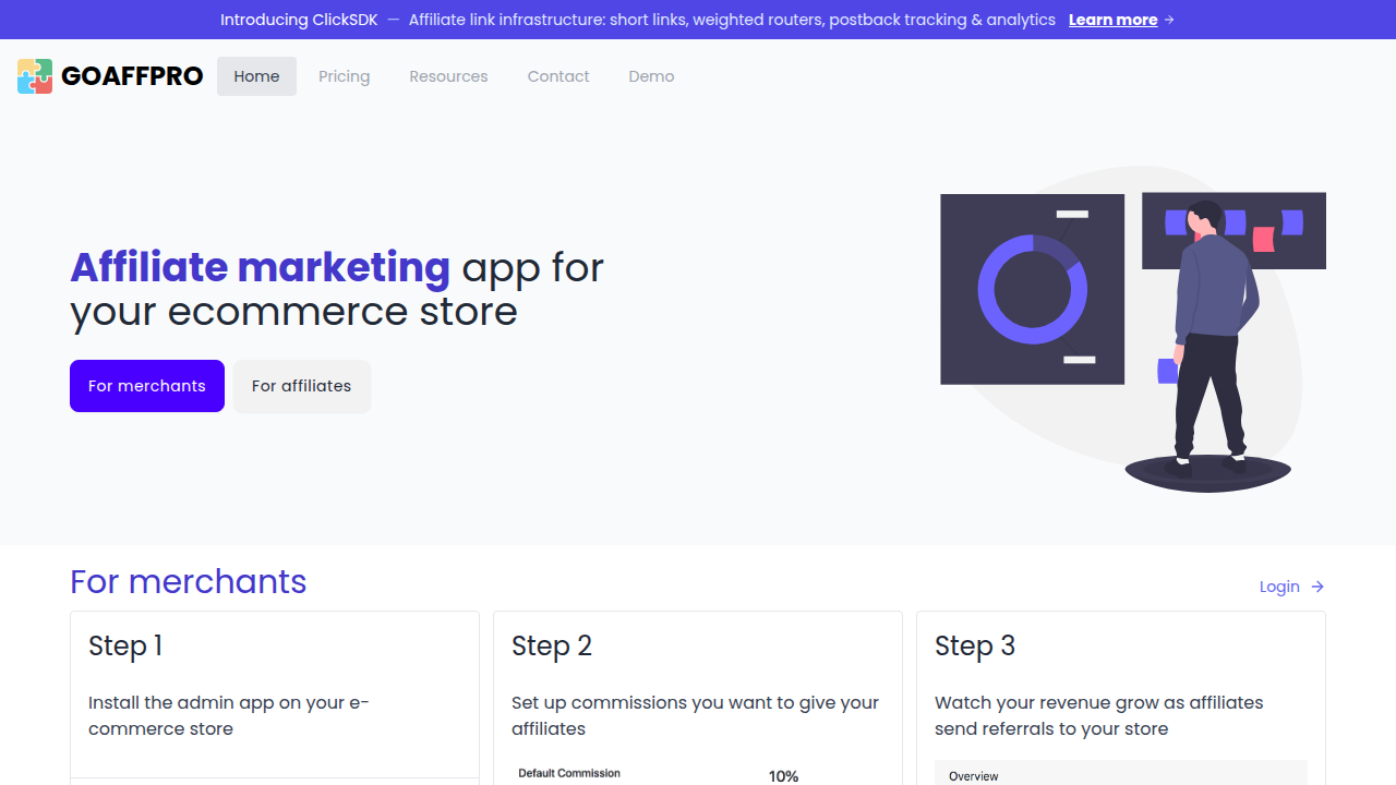 A look at the GoAffPro platform, a tool mentioned for its affiliate program benchmarks and EPC insights.