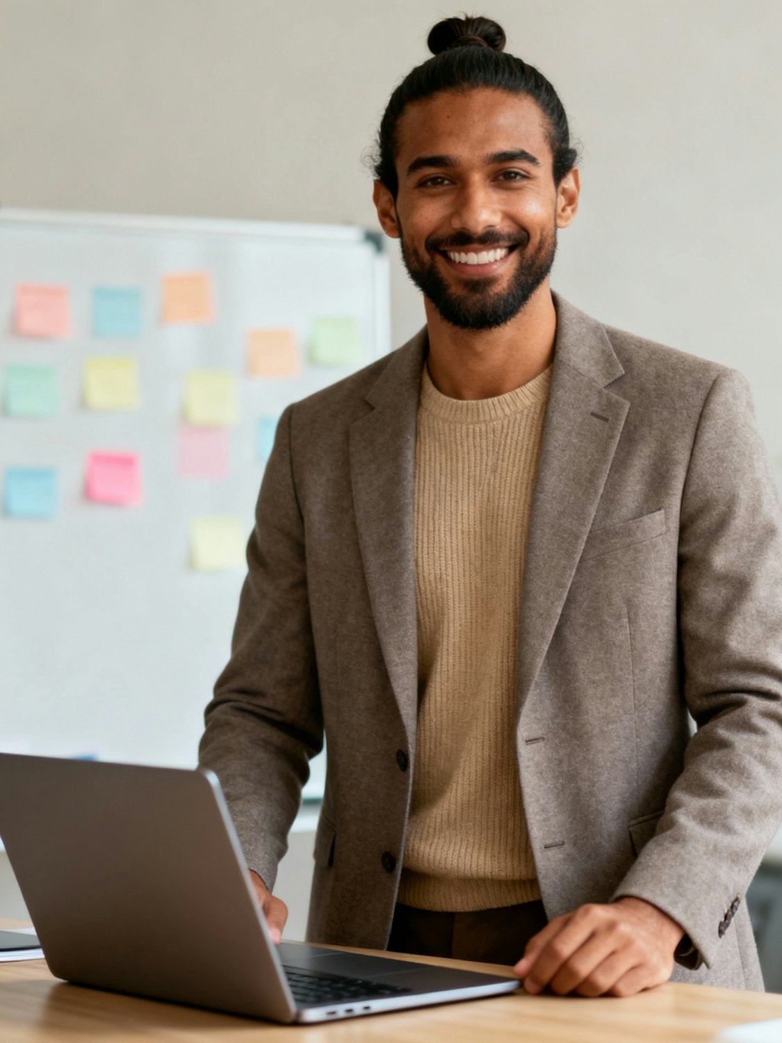 A content creator, perhaps a blogger or vlogger, genuinely recommending a product, emphasizing the importance of trust in affiliate marketing.