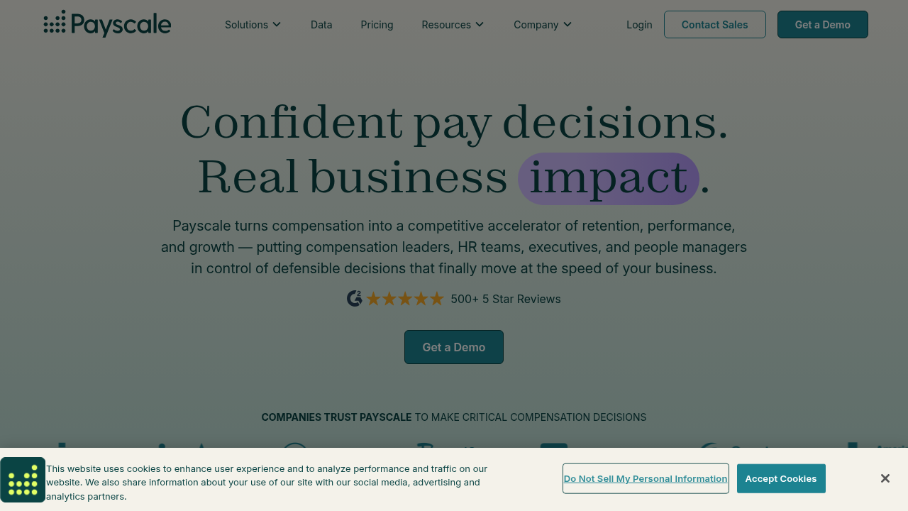 Payscale.com, a valuable resource for researching average salaries and compensation trends across various job roles, including affiliate marketing.