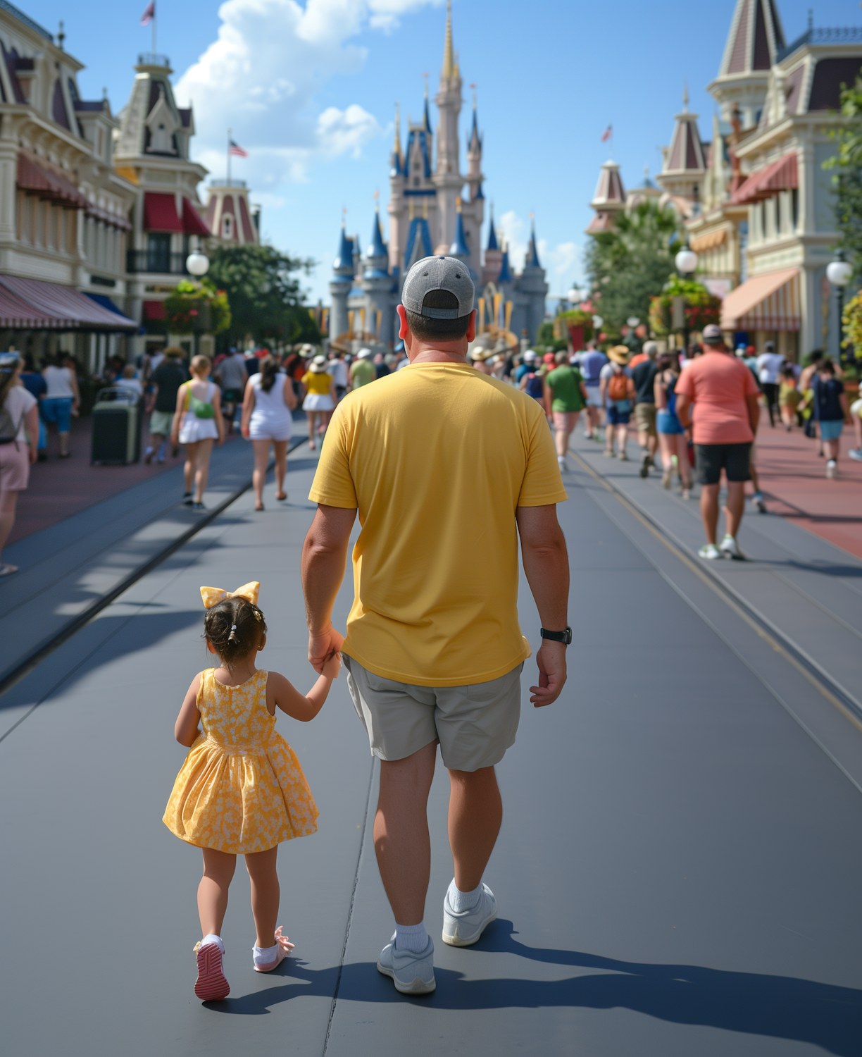 Families enjoy magical experiences at Disney theme parks or on Disney cruises, representing high-ticket items affiliates can promote.