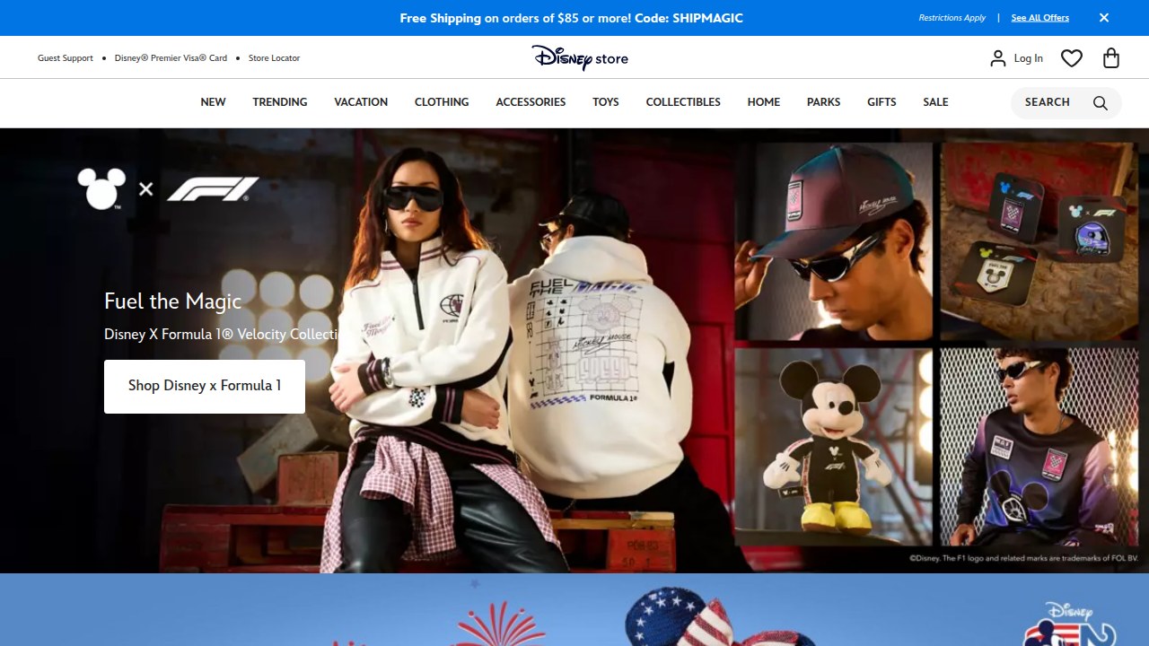 The official shopDisney.com website, which is the primary source for a wide range of Disney merchandise that affiliates can promote.