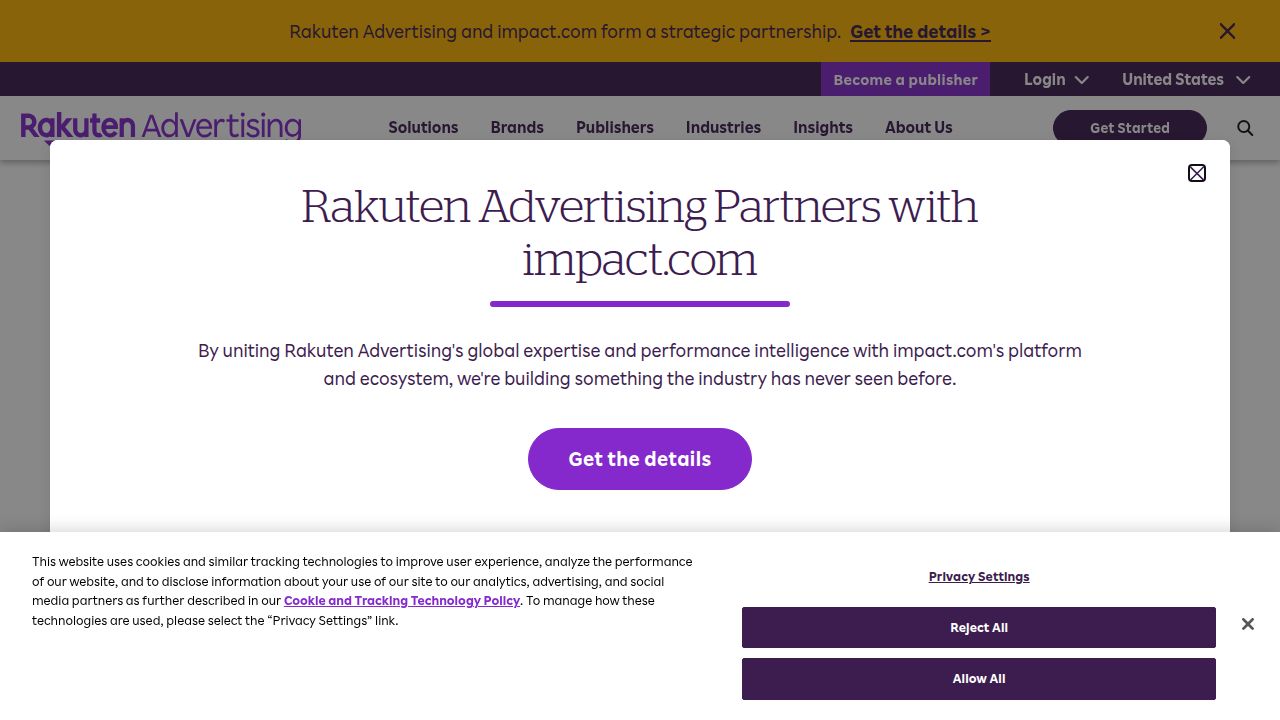 Access global markets and high-quality merchants through Rakuten Advertising.