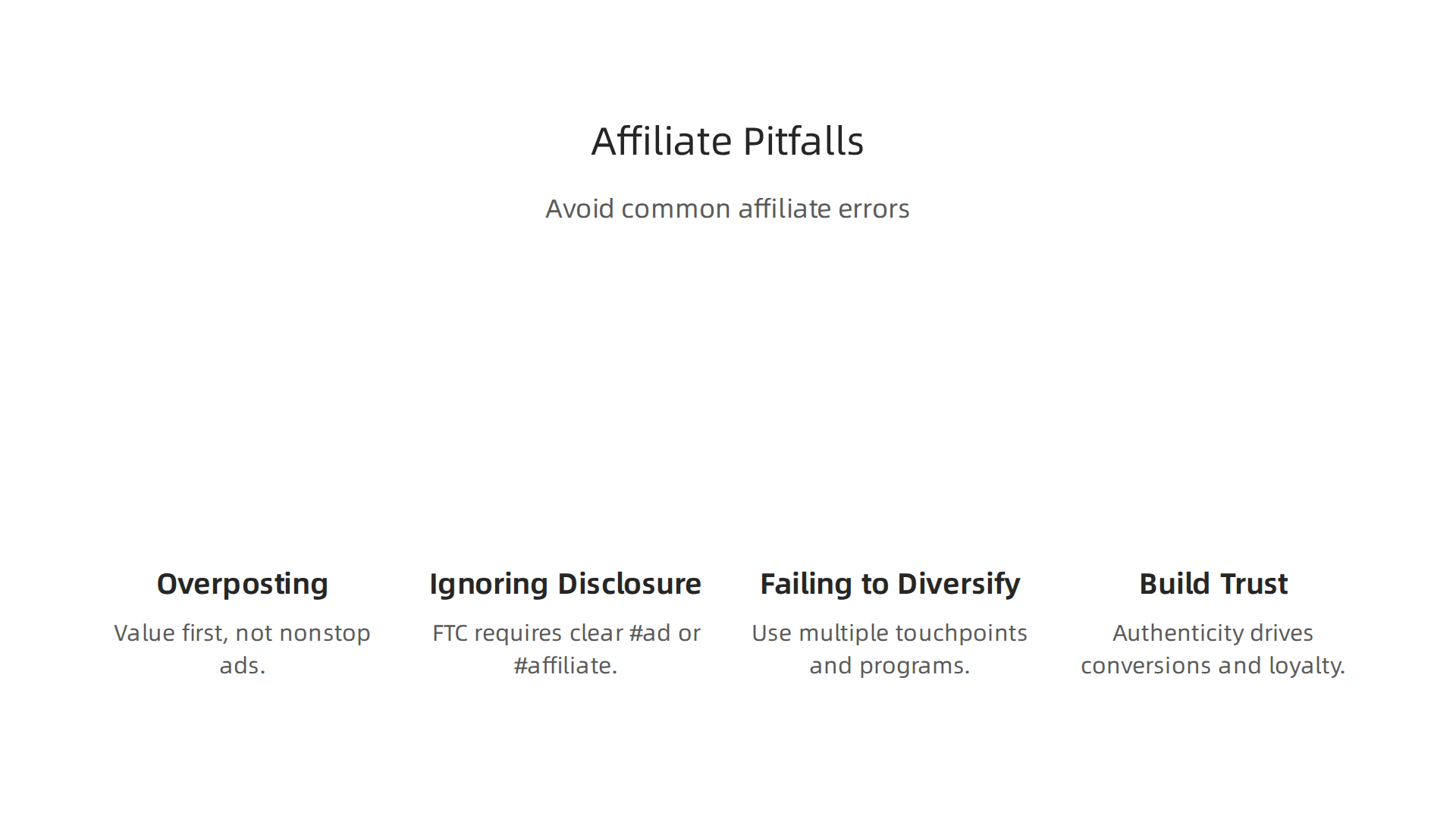 Three common mistakes in Instagram affiliate marketing and strategies to avoid them.