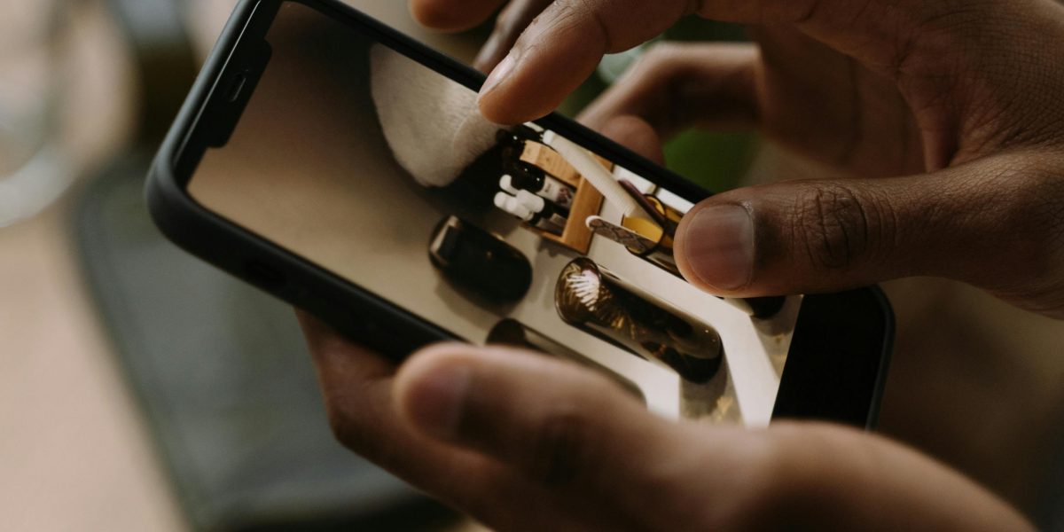 A person browsing social media on their phone, discovering new products through trusted creators.