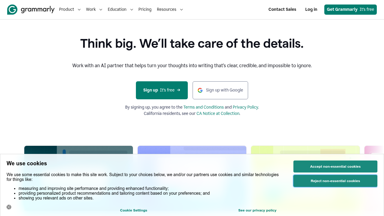 The Grammarly interface, assisting affiliates in perfecting their written content for better engagement.