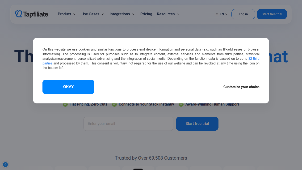 Tapfiliate offers a flexible affiliate marketing platform with various integrations, serving as a key competitor to Uppromote.