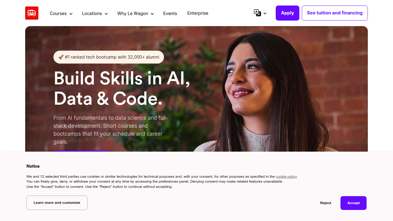 Le Wagon offers intensive tech bootcamps, providing skills essential for managing complex affiliate marketing tech stacks.