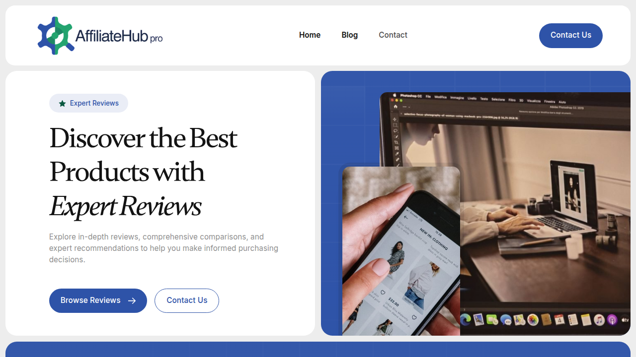 The homepage of Afflixia, a resource for learning about affiliate marketing programs and strategies.