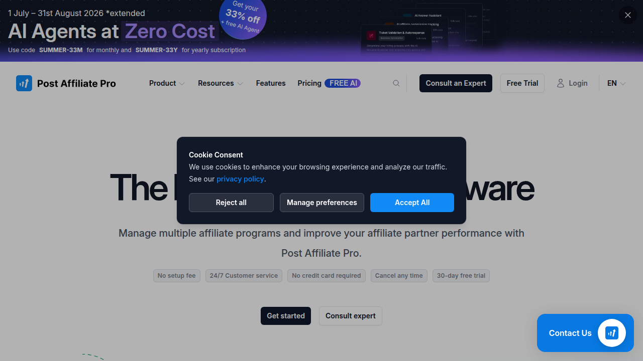 A look at Post Affiliate Pro, a software for managing affiliate programs and commission structures.
